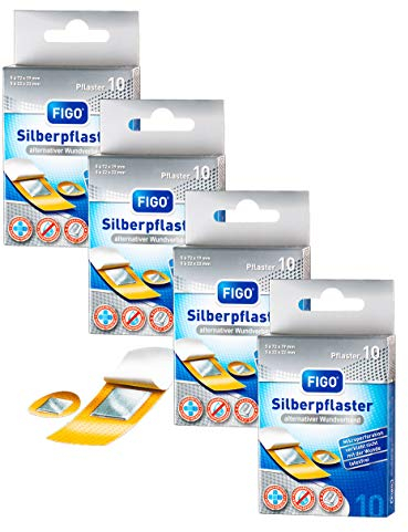 varivendo Notizblock + 40x Figo Silberpflaster Pflaster Stripes Pflasterstrips