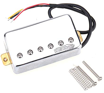Wilkinson Vintage Tone Alnico 5 PAF Stil Humbucker Pickup Steg Tonabnehmer für Les Paul Style E-Gitarre, Chrom