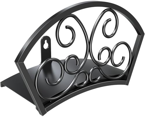 GOFORWILD Garden Hose Holder, Decorative Hose Butler Sturdy Water Hose Rack, Durable Wall Hose Hanger, Holds 125-Feet of 5/8-Inch Hose, Hose Reel, Made of Gauge Steel, 7019