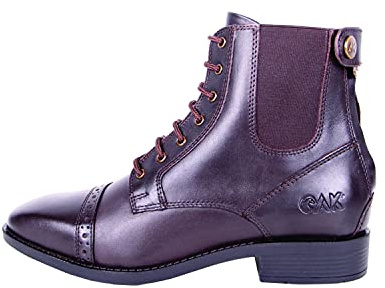 AK Premium Full Grain Leather Lace-up Paddock/Jodhpur Ankle Horse Riding Boots AKRS-6051-04 (Brown, 4 UK, numeric_4)