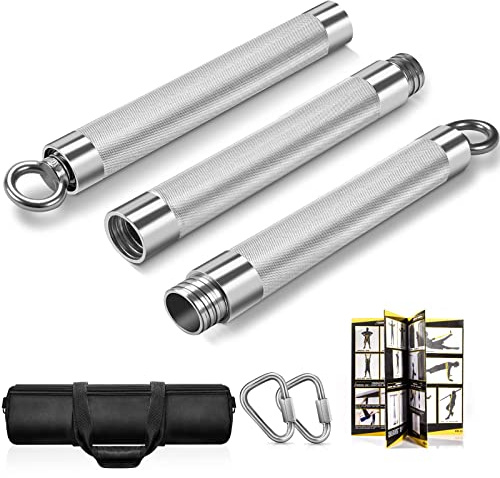 DASKING Fitnessbänder Widerstandsbänder Stange, Fitnessgeräte für Zuhause, 75cm/90cm/98cm Abnehmbarer Resistance Bands Bar Kit mit Dreieckshaken,Yoga Pilates Bars, Workout Full Body Fitness Exercise