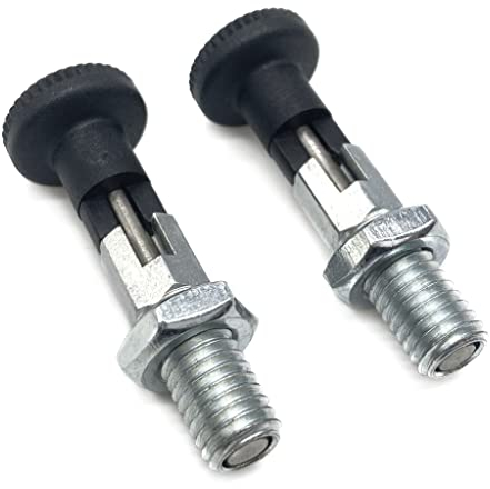 Bulloni di bloccaggio con blocco di bloccaggio M8 x 16 mm, larghezza chiave 8 mm, chiavistello a molla, bulloni di sicurezza da 5 mm, acciaio zincato, 2 pezzi