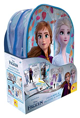 Liscianigiochi Frozen Coloring e Drawing School, Zainetto, Lavagnette, Manuale, Pennarelli, Multicolore, 92925