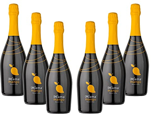 MAMA | Cocktail Fruttato a Base di Spumante Moscato e Polpa di Mango, Confezione da 6 Bottiglie da 0,75 l