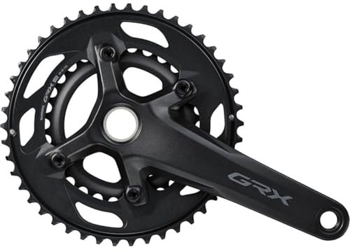 SHIMANO GRX FC-RX610-2 Crankset - 172.5mm, 12-Speed, 46/30t, 110/80 BCD, Hollowtech II Spindle Interface, Black