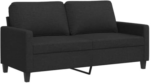 vidaXL 2-Sitzer-Sofa Schwarz 140 cm Stoff
