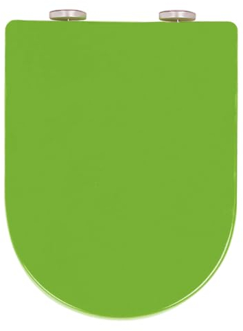 Giural Toilettendeckel, WC Sitz D-Form Mit Absenkautomatik Klodeckel D-Form Mit Quick Release Funktion Für Einfache Montage & Reinigung, Antibakteriell Klobrille,Grün