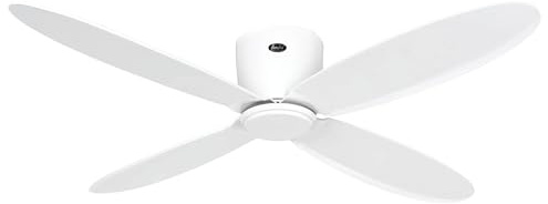 CasaFan ECO PLANO II 132 WiFi Deckenventilator, Leiser Ventilator mit extraflachem DC-Motor, 6 Geschwindigkeiten mit Fernbedienung, inkl. Timer & App-Steuerung, Deckenlüfter für Räume bis 22 qm