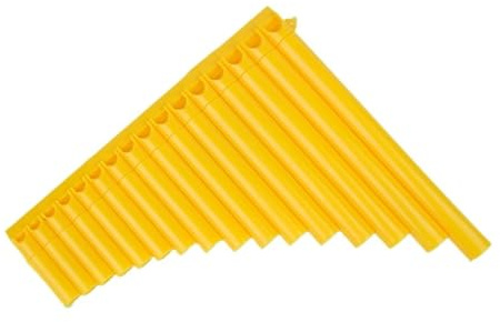Panflöte aus Bambus Panflöte lernen 18-Pfeifen Spezial-Einsteiger-Panflöte C-gestimmtes Blasinstrument(Yellow)