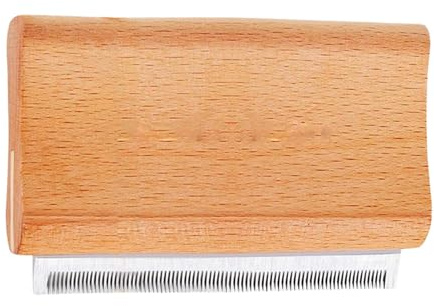 Hundebürste für kurzhaarige Hunde - Holzgriff Haustierpflege Rechen - Entfilzung Unterwolle Rechen für Hunde, Katzen Breite Hundepflege Bürste, Hundebürste für Haarausfall, Katzenbürste, Reduzieren
