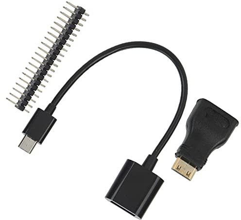 KIMISS 3-in-1 HDMI-Adapter-Set mit Micro-USB-Stromkabel und 40-Pin Zero Stiftleiste,40P-Verlängerung, Kompatibel mit W und