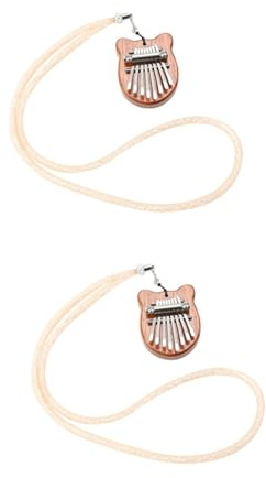Vaguelly 2stücke Mini Kalimba Daumenklavier Mit Lanyard Tragbares Musikinstrument Für Erwachsene Transparentes Daumenpiano Für Anfänger Familien Outdoor Und Partys