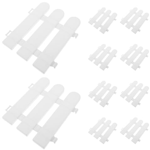 Toddmomy Valla Pequeña Blanca De 10 Uds. Valla De Plástico Vallas Pequeñas para Bordes De Jardín (20X17X0 8 Cm)