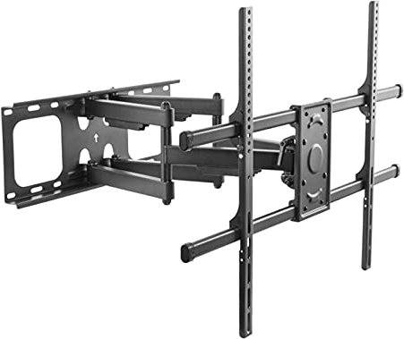 Soporte de TV de pared resistente con extensión giratoria inclinable para televisores de 50 y 75 pulgadas, soporta hasta 155 libras, soporte universal de pared para TV