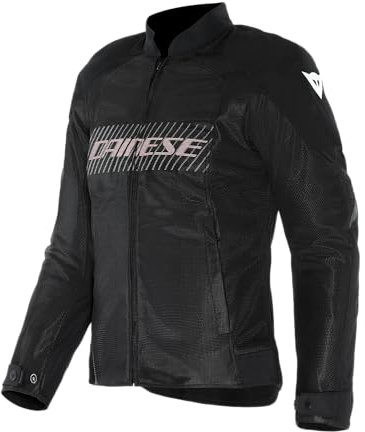 DAINESE - Herosphere Air Tex Jacket Wmn, Giacca Moto in Tessuto, Ventilata e Estiva, Donna, Nero/Bianco/Pesca, 40