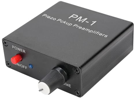 Zopsc Piezo Pickup Preamp Amplifier for Guitar Cello Violin | For Ukulele Mandolin, Type C Charging Cable, 10 Hours Battery Life