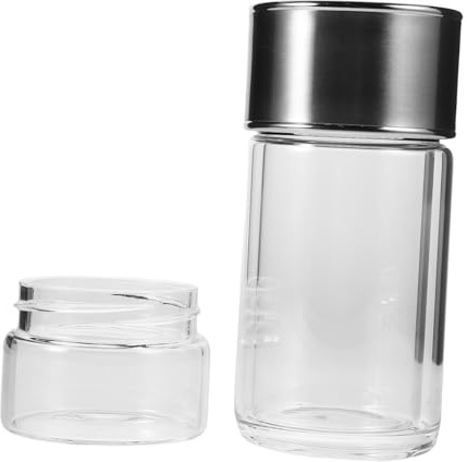 Healifty Botella de Infusión de de Vidrio Doble Capa con Separación Taza de Infusor para Bebidas Calientes y Frías Accesorio Práctico para y Hogar