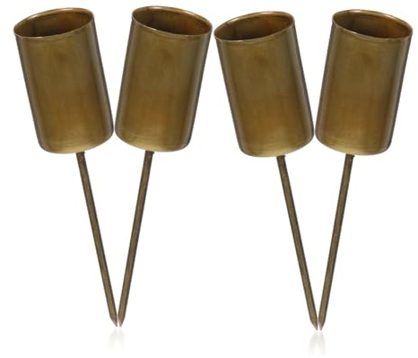 Ciieeo 4piezas Copa De Vela Portavelas Punta para Mesa Decoración Navideña para Árbol De Navidad Candelabro De Fiesta