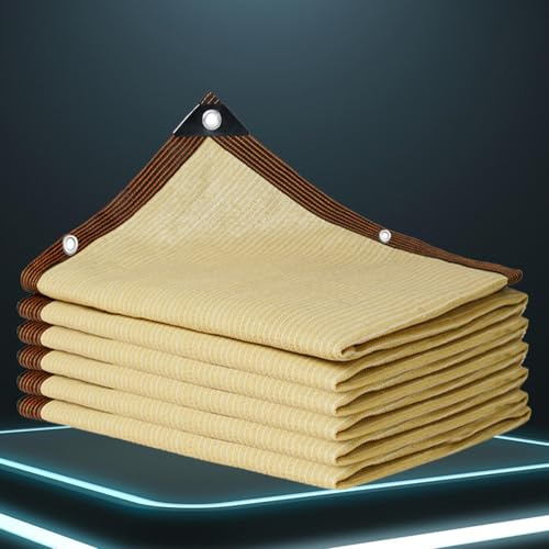KSQP Voile d'ombrage Rectangulaire 3x5 Filet d'ombrage Toile d'ombrage 4x5 Filet Ombrage avec œillets pour Tissu pour Pergola Filet Dombrage,beige-5x8m