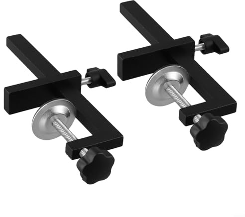 Clamping Heavy G Clamps 10140Mm 2Pcs Range Adjustable Duty Aluminium Carbon Steel Table Clamp Having Screw Plus Woodworking Welding DIY for Workshop Holding Black