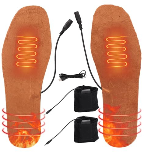 Uppladdningsbara uppvärmda skoinsatser - USB-drivna uppvärmda sulor, utbytbara termiska kuddar, uppladdningsbar skovärmare, unisex justerbar storlek | Confo-design