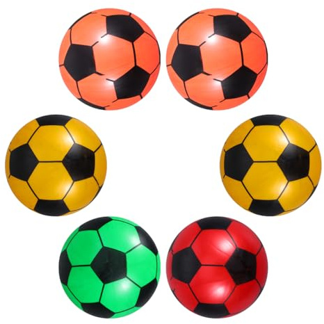 NUOLUX Aufblasbarer Mini-Fußball Weicher Softball Für Kinder 7.87 Zoll Stress-Quetschbälle Für Indoor Outdoor Spiele Partygeschenk