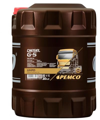 1 x 20L PEMCO G-5 UHPD 10W-40 CI-4 E7/NKW olio motore camion autobus VDS-3 MB 228.3 229.1