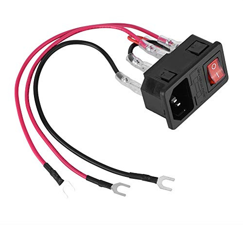 VBESTLIFE U-Type Stecker 15A Netzteil Schalter/Adapter Sockel Modul mit Einer Sicherung für 3D-Drucker,220V / 110V