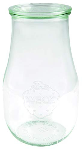 Weck Tulpenglas 2700 ml (Hochwertiges Einweck, Einmach Glas mit Glasdeckel; zum Einkochen; Hitzebeständig; Mikrowellengeeignet; Backofengeeignet; Rundrandglas) 739, Durchsichtig