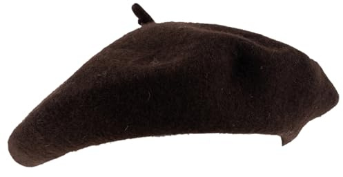 Hat To Socks Einfarbige Baskenmütze aus Wollgemisch für Damen und Herren