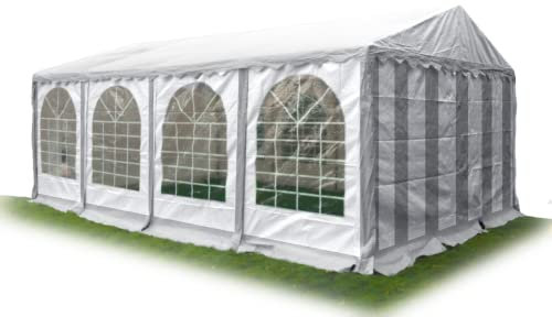 Ambisphere Tenda per Feste Classic Plus 3x6m Gazebo 550g/m² Telo PVC tendone da Giar no Resistente ai Raggi UV & ignifugo Grey/White con 5 Anni Garanzia
