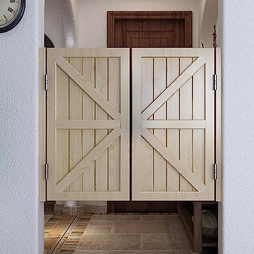 Pendeltür Saloontür Schwingtür Flügeltür 70 80 90 100 120 130 140 150 CM Groß Salontür Zweifach Schwingend, Holz-Innen-Halbtür Für Flur, Restaurant, Bar, Terrasse, Balkon & Caféhaus ( Color : WxH , Si