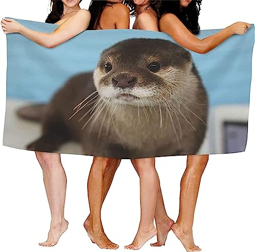 OAXACO Mikrofaser Strandtuch Robbe Strandhandtuch groß 80x160, Tiere Badetuch Strandlaken Handtuch Sandfreie Schnell Trocknende Leichtes Saunatuch, reisehandtuch, Sporthandtuch