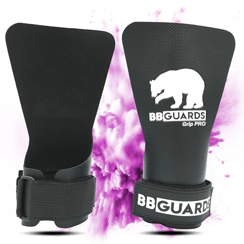 BBGuards Carbon Grips Crossfit. Crossfit Grips mit Schutzpolster für Männer und Frauen. Carbon griffhilfen für Kraftsport, Cross Training, Gymnastics. Pull up Grips zur Vermeidung von Scheuerstellen