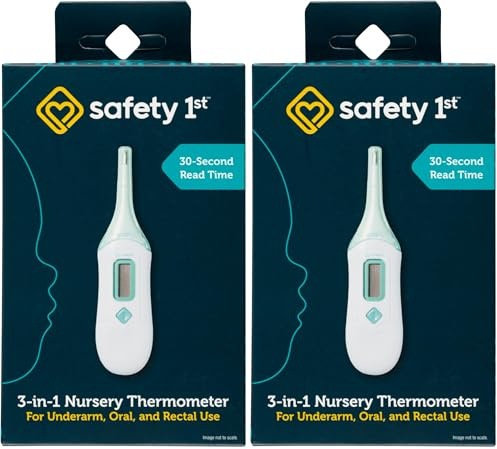 Safety 1st 3-in-1 Thermometer | Nursery | Analog | Pack of 2