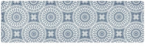 Runner da tavola vintage blu mandala per piatti caldi, schiuma resistente al calore e tappetino da cucina impermeabile per la casa, 90 x 20 cm, lavabile a mano