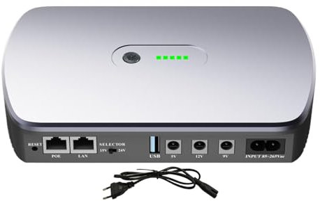 Imtrub Alimentation sans Interruption,Alimentation sans Interruption,Alimentation du Modem 8 800 mAh avec POE | UPS Compact pour routeur, Modem, caméra de sécurité, Protection Contre Les surcharges
