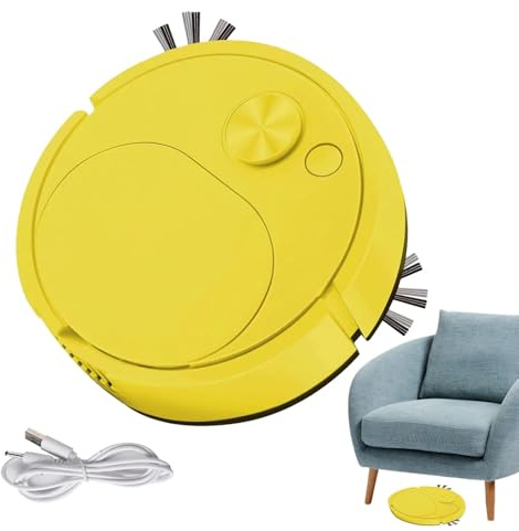 Robot Barrendero Serpillera 3 En 1 - Aspirador Automático Ultrafino, Limpieza Silenciosa | De Evasión De Obstáculos, Robot Fregona Anti-Caída Con Carga USB, Ideal Para Hotel Y Espa a