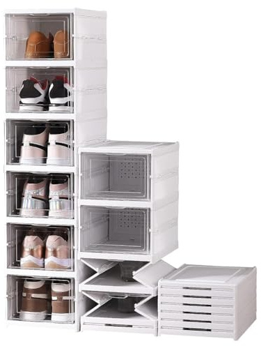 Generico Scarpiera Salvaspazio Pieghevole 6 Ripiani Portascarpe Organizer Scarpe contenitori FACILE DA MONTARE