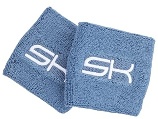 Sportkind Schweißbänder klein (8x8cm), 2er Set, grau blau