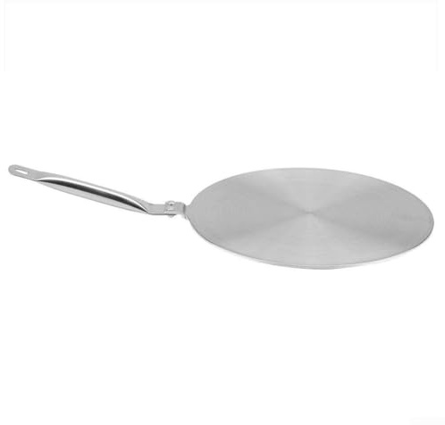 Entgoinggo Plaque diffuseur de chaleur en acier inoxydable pour plaques de cuisson à induction, plaque diffuseur de chaleur en acier inoxydable pour une cuisson uniforme (24 cm)