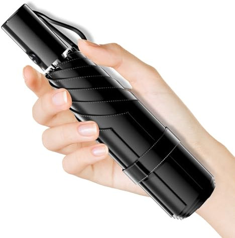 Moorrlii Automatic Mini Travel Windproof Folding Umbrella - UV Protection, Instant Open/Close for Rain/Sun, Small Compact Lightweight Design Fits in Tote Bag/Travel Case/Backpack for Commute, Women