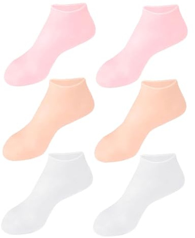 BELLIFFY Feuchtigkeitssocken für Trockene Füße Socken zur Fußpflege über Nacht Wiederverwendbare Silikonsocken für Damen Fußmasken-socken zur Feuchtigkeitsversorgung Fersensocken