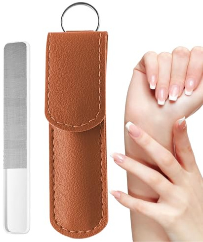 Hiemible Kleine Nagelfeile | Doppelseitiger Nagelfeiler,Nagelpolierer für Damen, Herren, Salon, Zuhause, Reisen, Pediküre, Maniküre, Spa & Camping