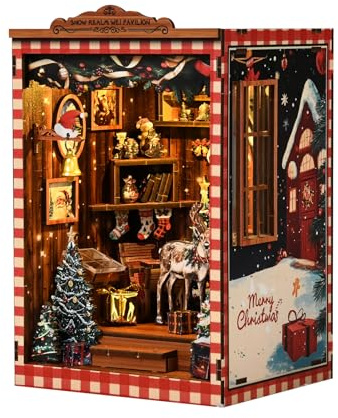 Snow Realm Christmas 3D Wooden Puzzle, Victorian Winter Pavilion Display, 161 Pieces DIY Assembly Kit, Decorative Holiday Scene