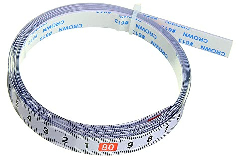 Self Adhesive Metric Ruler Miter Track Tape Measure Steel Miter Saw Scale for T-Track Router Table Band Saw Woodworking Tool (0-5M)
