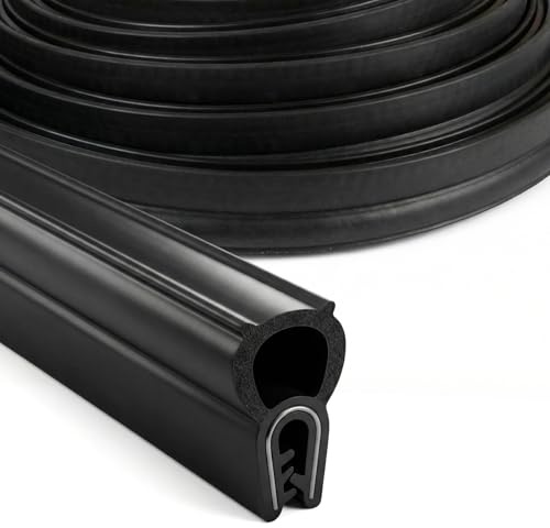 DTLLCZP Joint de porte universel de voiture - 6 m - En caoutchouc EPDM - Noir - Sans colle - Protection des bords avec joint supérieur - Pour voitures, caravanes, camions, bateaux - Protection contre