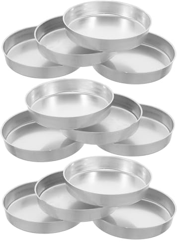 Hemobllo Lot de 20 Coupelles en Aluminium 150 Ml, Plateau de Pesée Plat 100x20 Mm pour Peser Poudres et Liquides, Mini Bol Mélangeur Polyvalent pour Laboratoire Alimentaire et Industriel
