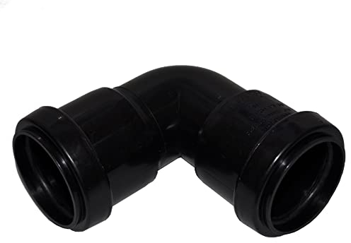 Pushfit 40mm Waste Pipe 90 Degree Bend - Black