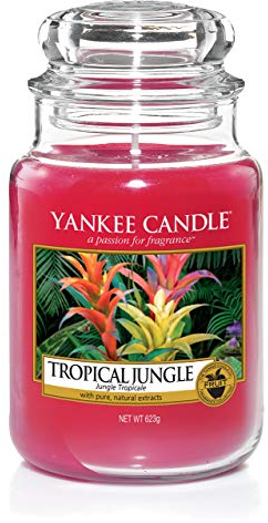 Yankee Candle Duftkerze im Glas (groß) | Tropical Jungle | Brenndauer bis zu 150 Stunden